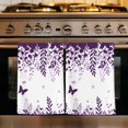 thumbnail image 1 of Purple Spring Botanical Kitchen Towels Set of 3, Weeping Eucalyptus Butterfly Absorbent Dish Towels for Kitchen, Microfiber Hand Towel, Quick Drying Tea Towel for Cleaning Decorative Dishcloths, 1 of 7