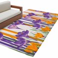 thumbnail image 1 of Purple Spring Floral Area Rugs Collection 3'x5', Thin Line Farmhouse Modern Abstract Art Non Slip Indoor Rectangle Throw Runner Rug Floor Mat Carpet for Living Room Dining Table Bedroom Nursery, 1 of 9