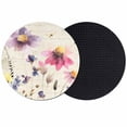 thumbnail image 1 of Purple Spring Floral Coasters Set of 2, Absorbent Coasters for Drinks, Vintage Flowers Farmhouse Watercolor Coaster for Desk Coffee Table Protection, Home Decor House Warming Gifts 4", 1 of 8