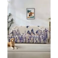 thumbnail image 1 of Purple Spring Floral Couch Cover for Dogs, Summer Birds Butterfly Farmhouse Washable Sofa Covers Slipcover for Pets Dogs Futon Cover, Couch Recliner Covers, Oversized Chair Slipcover 71"x91", 1 of 9