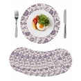thumbnail image 1 of Purple Spring Floral Round 13 Inch Placemats Set of 8, Summer Botanical Farmhouse HeatResistant Non Slip Place Mats for Dining Table, Wipeable Braided Kitchen Table Mats for Housewarming, 1 of 9