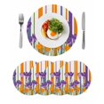 thumbnail image 1 of Purple Spring Floral Round 15 Inch Placemats Set of 4, Farmhouse Striped Modern Abstract Art HeatResistant Non Slip Place Mats for Dining Table, Wipeable Braided Kitchen Table Mats for Housewarming, 1 of 9