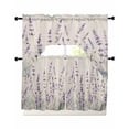 thumbnail image 1 of Purple Spring Floral Swag Curtains for Living Room/Bedroom Windows, Summer Flowers Botanical Rustic Kitchen Curtains and Valances Set 36 Inch Length, Light Filtering Swags Valance Curtain Panels, 1 of 5