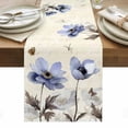 thumbnail image 1 of Purple Spring Floral Table Runner - 70 Inch Long, Kitchen Dining Table Runner Dresser Scarves, Vintage Botanical Retro Art Farmhouse Decor for Coffee Tables Wedding Party Banquet, 1 of 8