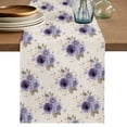 thumbnail image 1 of Purple Spring Floral Table Runner 90 Inches, Farmhouse Flowers Modern Art Bed Runner Dresser Scarves Tabletop for Indoor Outdoor Parties/Ceremony/Banquet, 13" x 90", 1 of 8