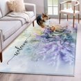 thumbnail image 1 of Purple Spring Lavender Area Rug 4x6 Washable Rug Non Slip Flowers Pastoral Farm Large Area Rug Indoor Floor Carpet for Entryway Bedroom Kitchen Living Room Home Office Dining Room Nursery, 1 of 8