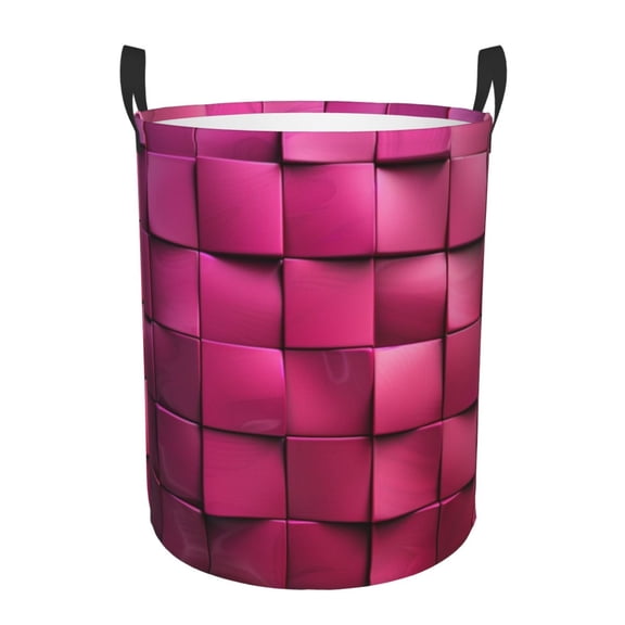 Purple Square Laundry Hamper Small Storage Basket/Toy Organizer/Dirty Clothes Bucket