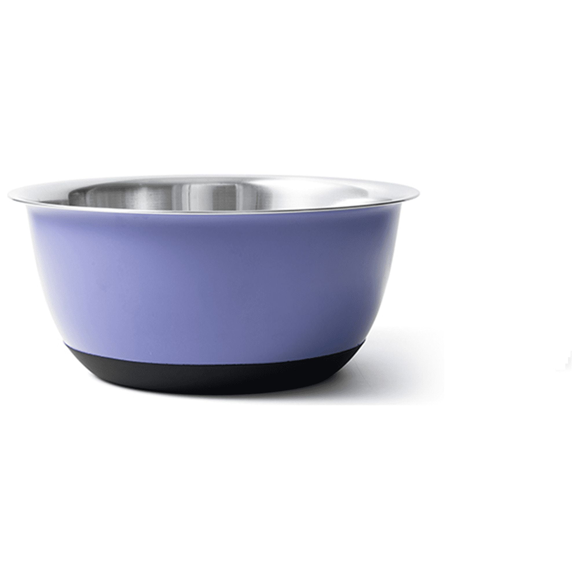 Purple Stainless Steel 6.25 Quart Mixing Bowl with Non-Skid Base