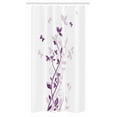 thumbnail image 1 of Purple Stall Shower Curtain, Violet Tree Swirling Persian Lilac Blooms with Butterfly Ornamental Plant Graphic, Fabric Bathroom Set with Hooks, 36W X 72L Inches Long, Purple White, by Ambesonne, 1 of 1
