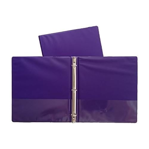 Purple Standard 3Ring Binders, 1Inch, For 8.5" X 11" Sheets, With