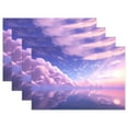 thumbnail image 1 of Purple Starry Sky 12×18 inch Placemats Heat Resistant Washable Foldable Rectangular Placemats Set Decoration Indoor Outdoor for Kitchen Dining Table 1PC, 1 of 8