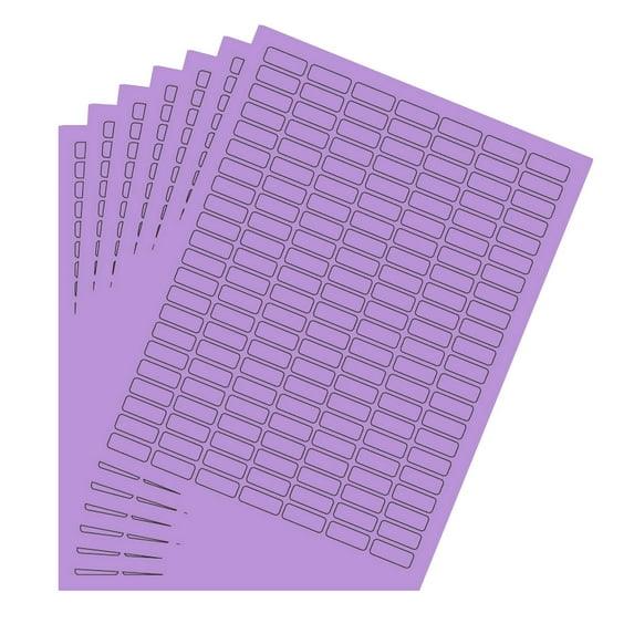 Purple Sticker Label Sheets Bulk Printable Paper Labels 1 inch x 0.375 inch - 1540 Pack, 10 Sticker Sheets for Laser/ Inkjet Printers with Template Included by Royal Green