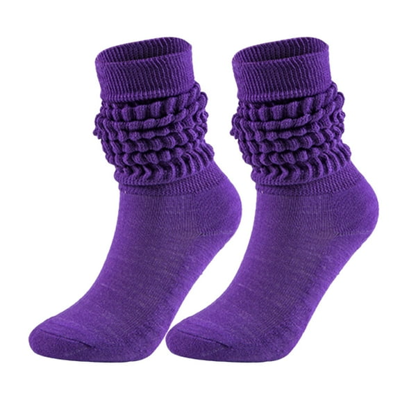 Purple Stockings Medium High Tube Bubble Socks Fashionable and Versatile Socks Men and Women Socks Of The Same Style