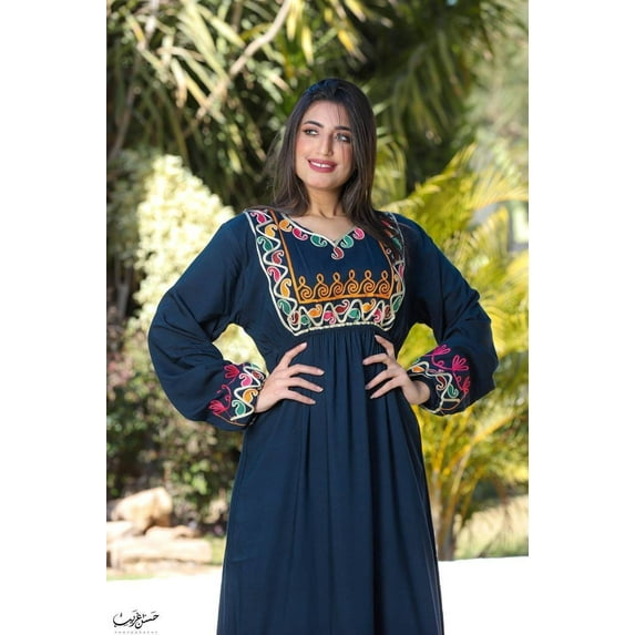 Purple Strap embroidered caftan dress, Plus size caftan, Caftans for women, Loose fit caftan, caftans for women, Egyptian cotton Caftan Materials: Egyptian cotton, Size: One Size, Color: Yellow