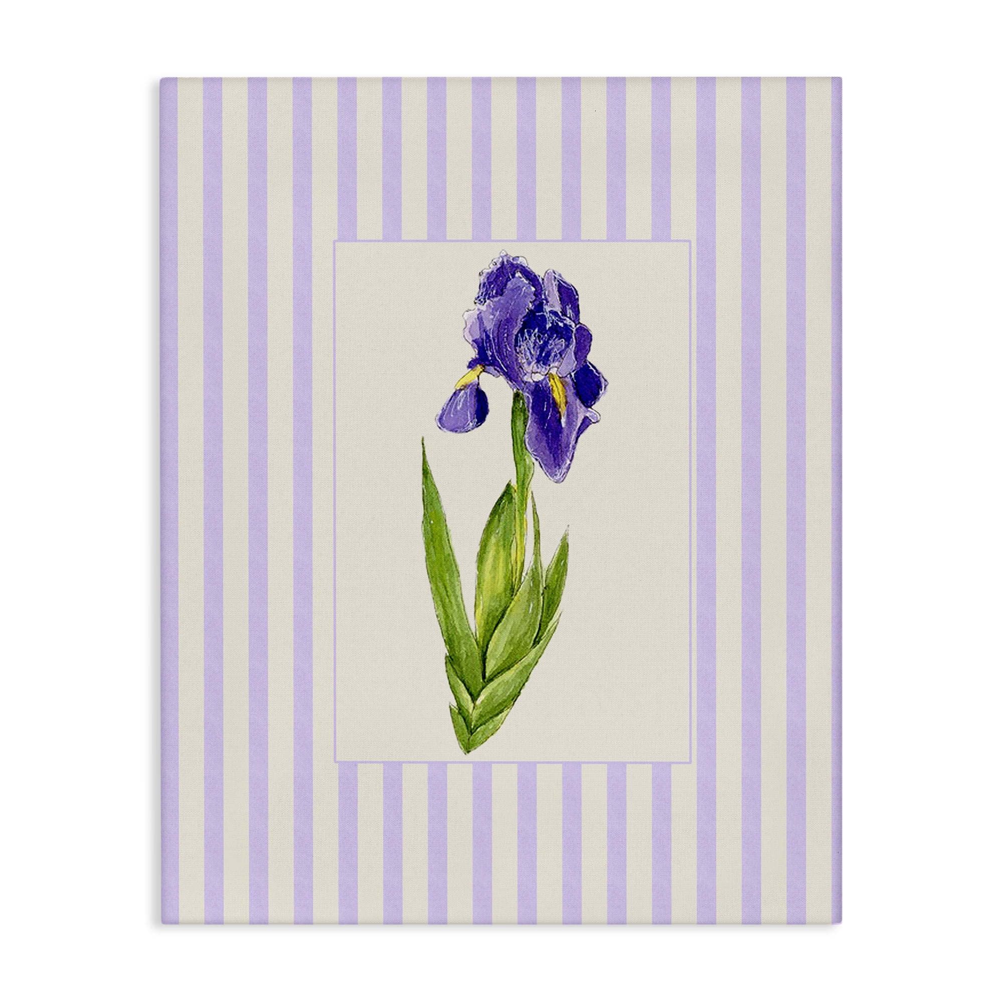 Purple Stripe Iris Canvas Wall Art, design by Lisa Wehmeyer