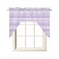 thumbnail image 1 of Purple Stripe Kitchen Curtains Swag Valance for Windows/Bathroom/Cafe, Abstract Art Modern Vertical Striped Rod Pocket Drape Panel Swag Curtain Valance for Bedroom/Living Room 55''x36'', 1 of 6