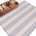 thumbnail image 1 of Purple Striped Area Rug 6x9 Washable Rug Non Slip Classic Minimalism Horizontal Stripes Large Area Rug Soft Stainresistant Indoor Floor Carpet for Living Room Bedroom Home Office Dining Room Nursery, 1 of 9