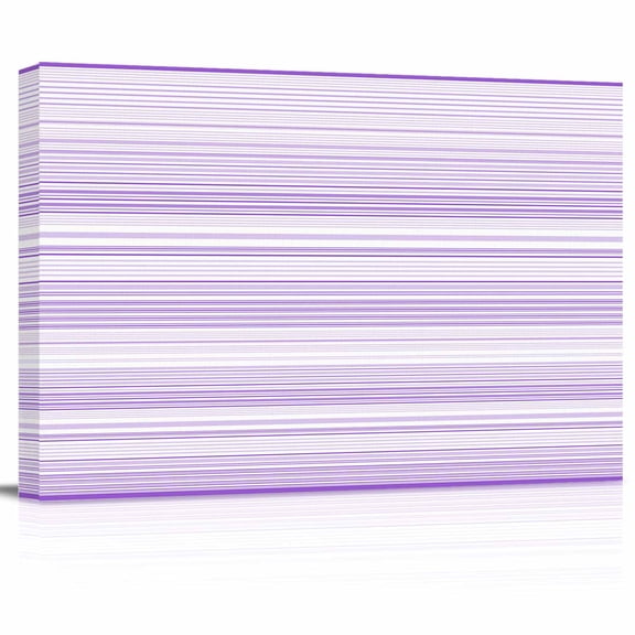 Purple Striped Canvas Print Wall Art Nature Abstract Art Classic Pictures Painting Morden Artwork for Living Room Bedroom, Ready to Hang - 12"x16"