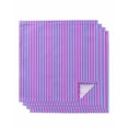 thumbnail image 1 of Purple Striped Cloth Napkins Set of 4 Reusable Dinner Napkins, Geometric Pink Vertical Solid Rainbow Cocktail Napkin Washable Table Napkins for Wedding/Holiday Party/Baby Shower 20"x20", 1 of 7