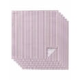 thumbnail image 1 of Purple Striped Cloth Napkins Set of 6 Reusable Dinner Napkins, Modern Simple Farmhouse Beige Vintage Cocktail Napkin Washable Table Napkins for Wedding/Holiday Party/Baby Shower 20"x20", 1 of 7