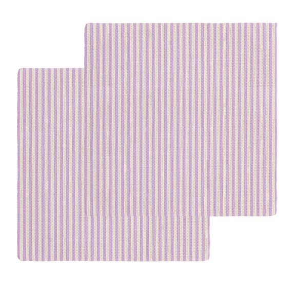Purple Striped Kitchen Dish Towels for Drying Dishes Set of 2, Modern Simple Farmhouse Beige Vintage Waffle Weave Microfiber Hand Tea Bathroom Towels Quick Dry & Absorbent Towel 12x12