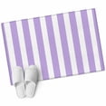 thumbnail image 1 of Purple Striped Large Area Rugs for Bedroom Living Room, Soft Non Slip Carpet Bedside Rug, Modern Farmhouse Purple White Stripes Rectangular Floor Cover Kitchen Accent Rug 2'x3' for Dining Room/Office, 1 of 9