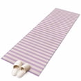 thumbnail image 1 of Purple Striped Large Area Rugs for Bedroom Living Room, Soft Non Slip Carpet Bedside Rug, Modern Simple Farmhouse Beige Vintage Rectangular Floor Cover Kitchen Accent Rug 2'x6' for Dining Room/Office, 1 of 9