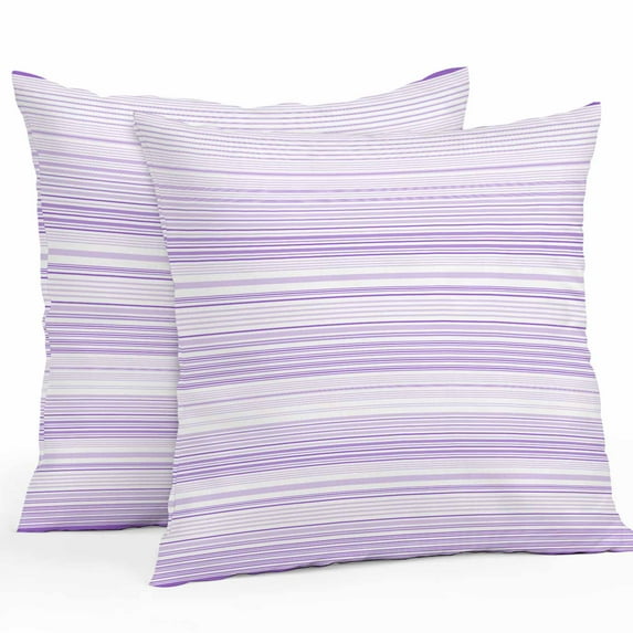Purple Striped Outdoor Pillow Covers Pack of 2 Nature Abstract Art Classic Waterproof Throw Pillow Covers Decorative Cushion Cases for Patio Garden Tent Balcony Couch 18x18 inch