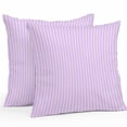 thumbnail image 1 of Purple Striped Outdoor Pillow Covers Set of 2 Simple Pink Stripes Modern Style Waterproof Throw Pillow Case Decorative Square Cushion Cover for Patio Couch Garden Balcony, 26"x26", 1 of 9