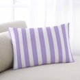 thumbnail image 1 of Purple Striped Small Pillow Covers, Modern Farmhouse Purple White Stripes Soft Breathable Throw Pillow Cases with Invisible Zipper, Decorative Pillowcase Pillows Protectors for Sofa Bed Chair 12"x20", 1 of 9