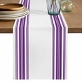thumbnail image 1 of Purple Striped Table Runner 72 Inches, Farmhouse Simple Line Vertical Stripes Bed Runner Dresser Scarves Tabletop for Indoor Outdoor Parties/Ceremony/Banquet, 14" x 72", 1 of 9