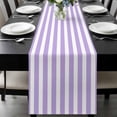 thumbnail image 1 of Purple Striped Table Runner 72 Inches Long, Modern Farmhouse Purple White Stripes Kitchen Coffee Dining Table Decoration for Home Party Birthday Wedding Home Decor 14x72 Inches, 1 of 8