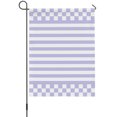 Chequerboard Border Purple Stripes House Flag 28 x 40 Inches, Light Lavender Striped ...