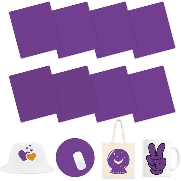 Purple Sublimation Ink Transfer Sheets 8 Sheets 12'' x 10''Sublimation Paper Transfer Sheets for Mugs Tumblers DIY Transfer Paper