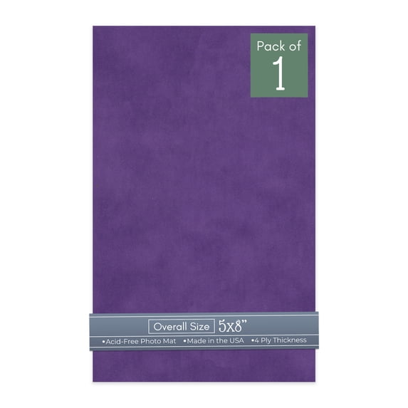 Purple Suede 5x8 Uncut Art Mat Board - No Opening - 1 Mat
