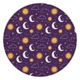 thumbnail image 1 of Purple Sun Moon Cloud Star Pattern Round Fitted Tablecloth with Elastic Edge,Dining Table Cover Waterproof,Outdoor Round Tablecloth for Camping,Dining,Indoor and Outdoor, 1 of 7
