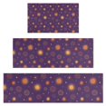 thumbnail image 1 of Purple Sun Star Circle Pattern Kitchen Rugs Sets Of 3,Kitchen Runner Rugs Non Skid Washable,Decorative Kitchen Floor Mats for Kitchen,Sink,Laundry,17"x30"+ 17"x47" + 17"x59", 1 of 6