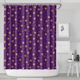thumbnail image 1 of Purple Sun Star Swirl Pattern Shower Curtain 84"x72" ,Bathroom Decorative Shower Curtains Set with 12 Hooks,Modern Waterproof Washable Shower Curtain, 1 of 6