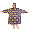 thumbnail image 1 of Purple Sunflower Pattern Wearable Oversized Blanket,Wearable Blanket Hoodie for Adults,Cozy Hooded Blankets with Super Pockets,Super Warm Fuzzy Pullover for Women & Men, 1 of 6