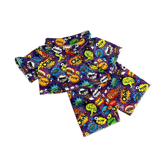 Purple Super Hero PJ's 6"-10" Plush Toy Pajamas Small Stuffed Animal Costume Dress-Up Play