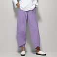 thumbnail image 1 of Purple Sweatpants Women Pants Cotton Casual Home Female, 1 of 6