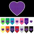 thumbnail image 1 of Pet and Dog Bandana Screen Printed, "Purple Swiss Dot Heart", 1 of 10