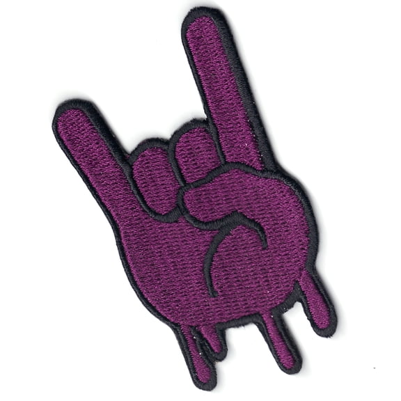Purple Syrup Houston Hand Emoji Iron On Patch