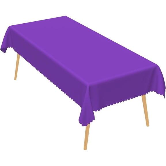 Purple Table Cloth, 60x84 Inch Rectangle Polyester Fabric Tablecloth Thick,Wrinkle Resistant Washable Reusable Table Cover for Dining Picnic Outdoor Camping Anniversary Party Decoration