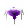 thumbnail image 1 of Purple Table Cloth, Boho Modern Floral Abstract Ombre Leaf White Waterproof Tablecloth for Square Tables, Reusable Washable Fabric Table Cover for Restaurant Kitchen Dining Tables 60"x60", 1 of 6