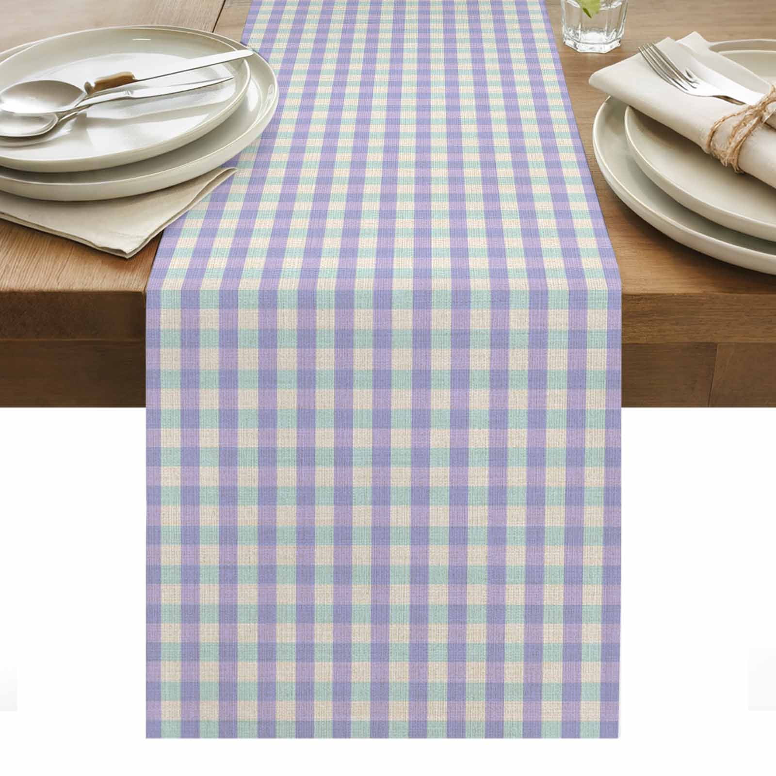Purple Table Runner - 108 Inch Long, Kitchen Dining Table Runner ...