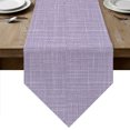 thumbnail image 1 of Purple Table Runner Linen Burlap Table Runner 70 Inches Long Rustic Farmhouse Solid Color Dresser Scarves for Kitchen Island Coffee Dining Room Party Wedding Banquet Holiday Decoration 13"x70", 1 of 8