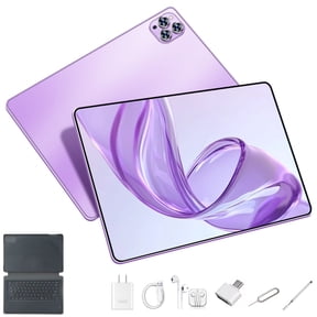Purple Tablet 2026 Newest Android 12 Tablet , 10 Inch Tablet,5G Wi-Fi Tablet Computer,2 In 1 Tablet with Keyboard, 256GB ROM+8GB RAM ,Octa-Core Processor,1920 * 1200 IPS,Bluetooth,GPS