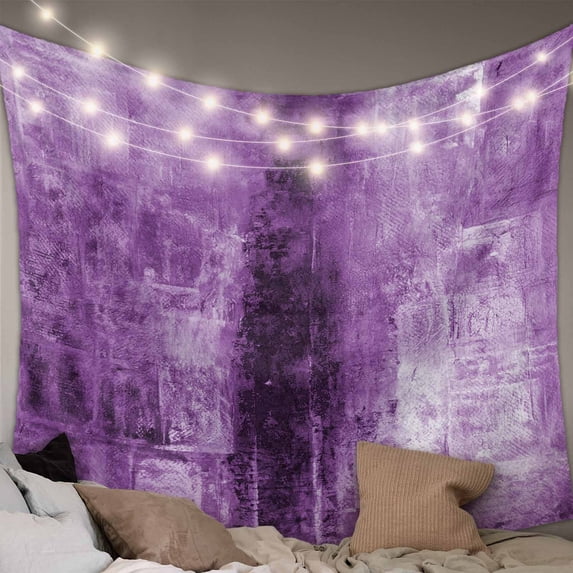 Purple Tapestry for Bedroom Wall Hanging Tapestry, Retro Oil Painting Modern Abstract Art Aesthetics Ceiling Backdrop Tapestries Poster Blanket Wall Decor for Teens Room Living Room Dorm 55" x 73"