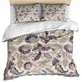 thumbnail image 1 of Purple Teal Ethnic Bedding 3 Piece Duvet Cover Set Twin Size, Boho Modern Geometric Abstract Art Soft Microfiber Comforter Cover with Zipper Closure & Pillowcases, Wrinkle & FadeResistant Quilt Cover, 1 of 9
